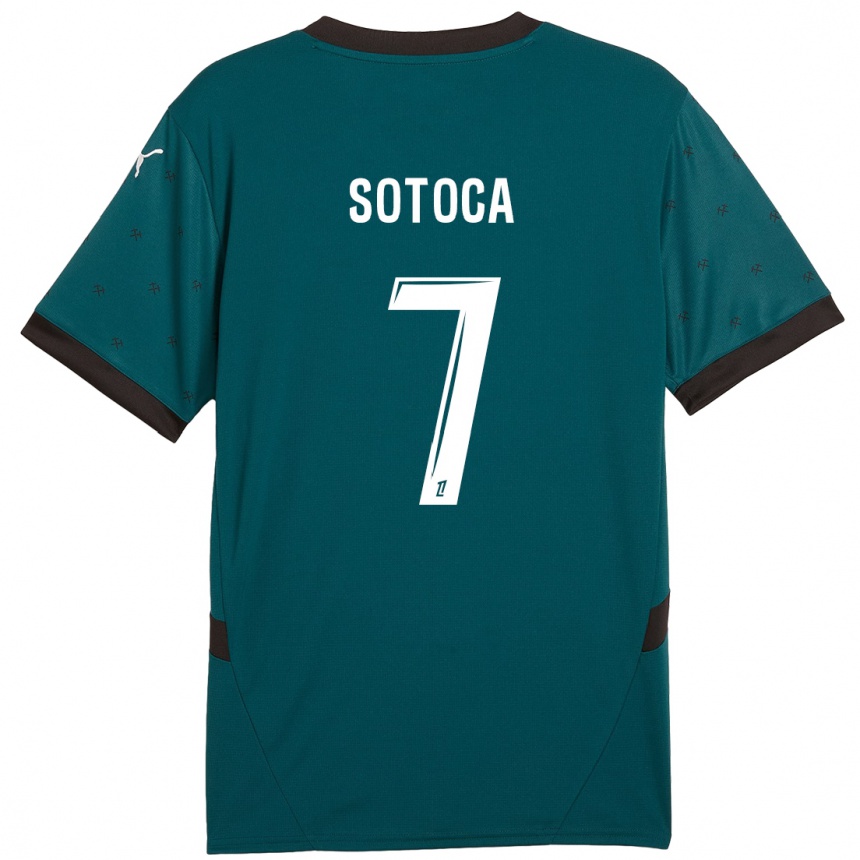 Kids Football Florian Sotoca #7 Dark Green Away Jersey 2024/25 T-Shirt