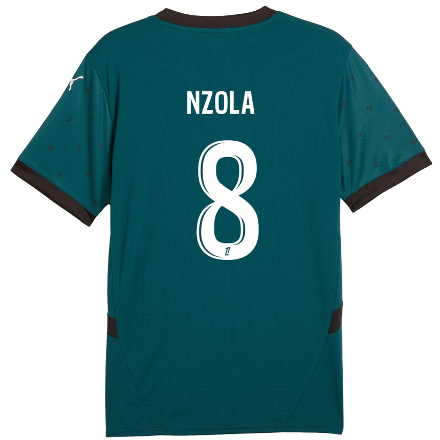 Kids Football M'bala Nzola #8 Dark Green Away Jersey 2024/25 T-Shirt