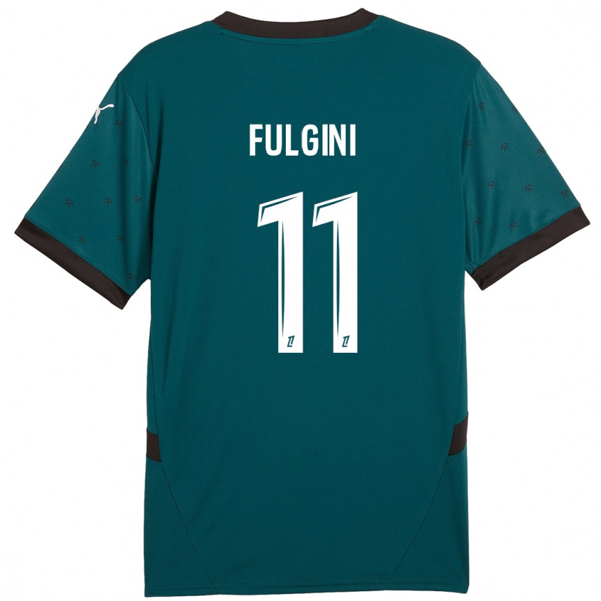 Kids Football Angelo Fulgini #11 Dark Green Away Jersey 2024/25 T-Shirt