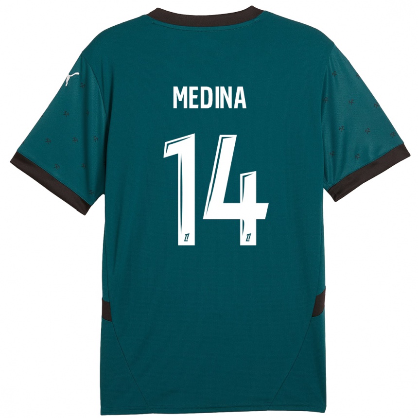 Kids Football Facundo Medina #14 Dark Green Away Jersey 2024/25 T-Shirt