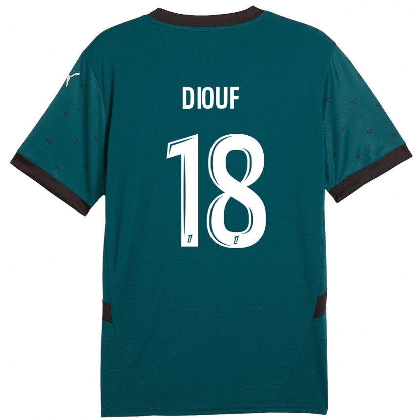 Kids Football Andy Diouf #18 Dark Green Away Jersey 2024/25 T-Shirt