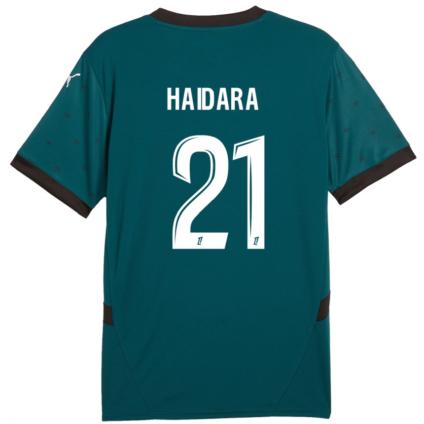 Kids Football Massadio Haidara #21 Dark Green Away Jersey 2024/25 T-Shirt