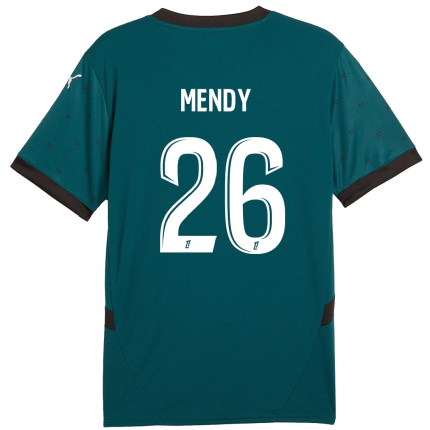 Kids Football Nampalys Mendy #26 Dark Green Away Jersey 2024/25 T-Shirt