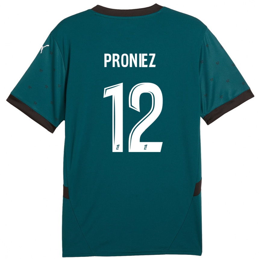 Kids Football Fany Proniez #12 Dark Green Away Jersey 2024/25 T-Shirt