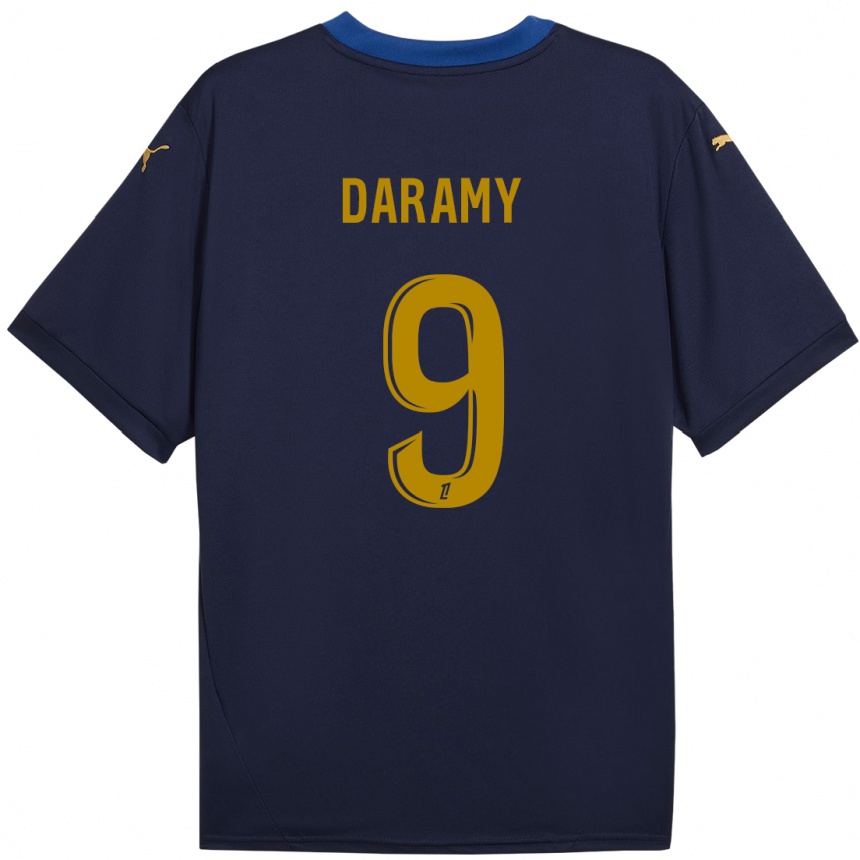 Kids Football Mohamed Daramy #9 Navy Gold Away Jersey 2024/25 T-Shirt