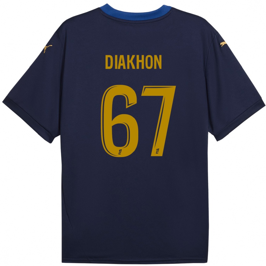 Kids Football Mamadou Diakhon #67 Navy Gold Away Jersey 2024/25 T-Shirt