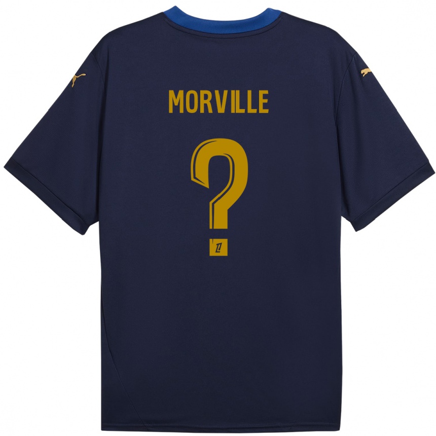 Kids Football Matisse Morville #0 Navy Gold Away Jersey 2024/25 T-Shirt