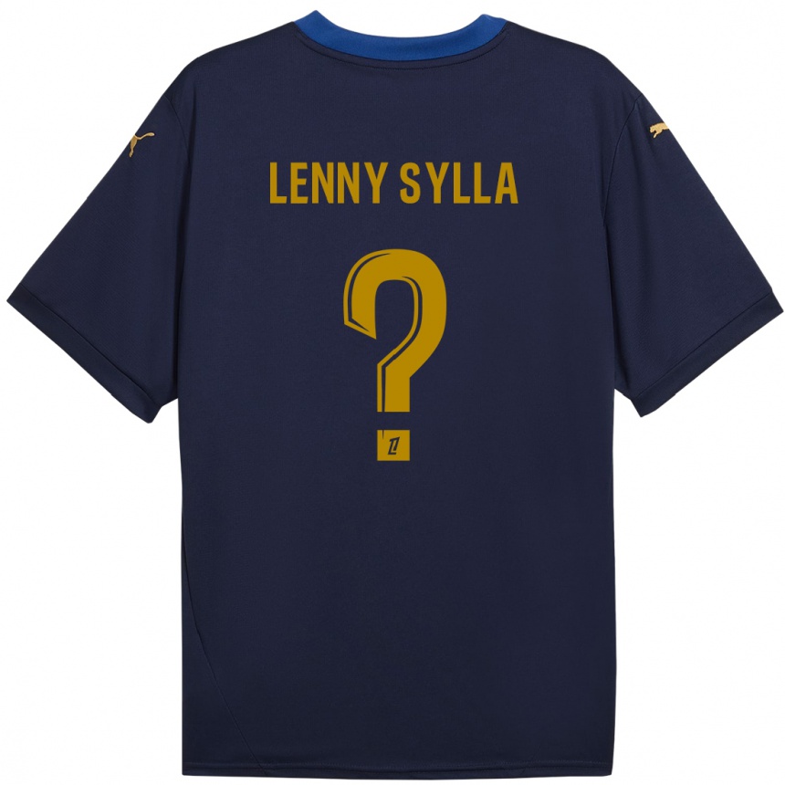 Kids Football Lenny Sylla #0 Navy Gold Away Jersey 2024/25 T-Shirt