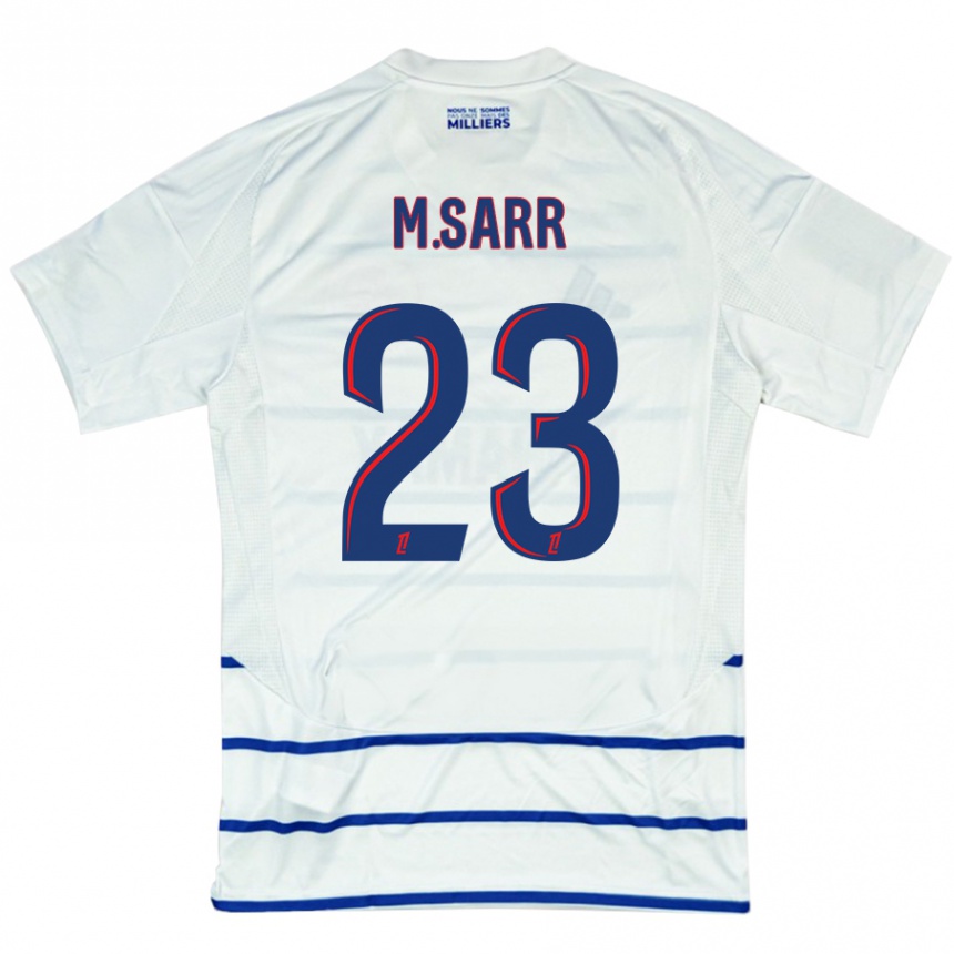 Kids Football Mamadou Sarr #23 White Blue Away Jersey 2024/25 T-Shirt