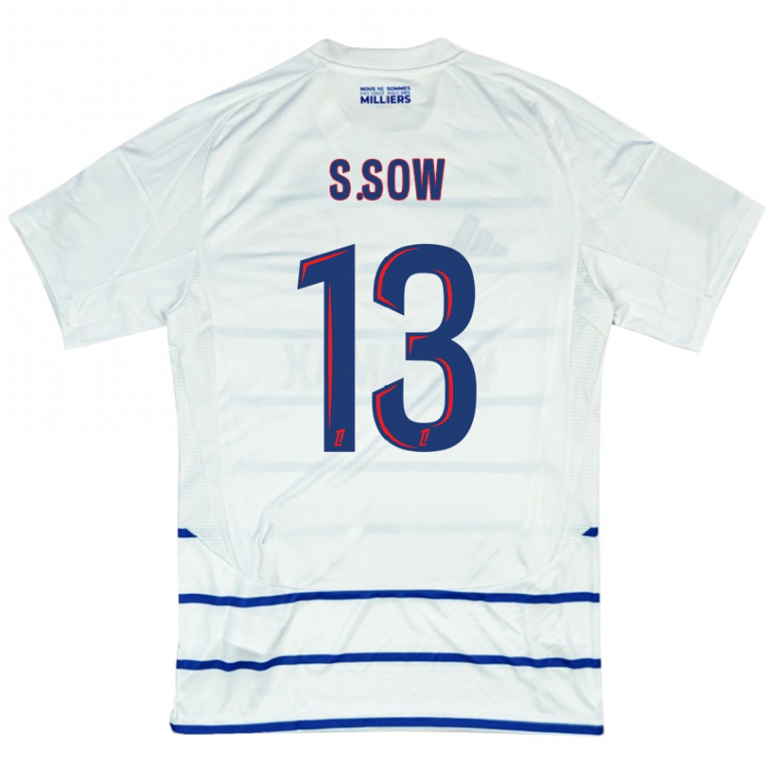 Kids Football Saïdou Sow #13 White Blue Away Jersey 2024/25 T-Shirt