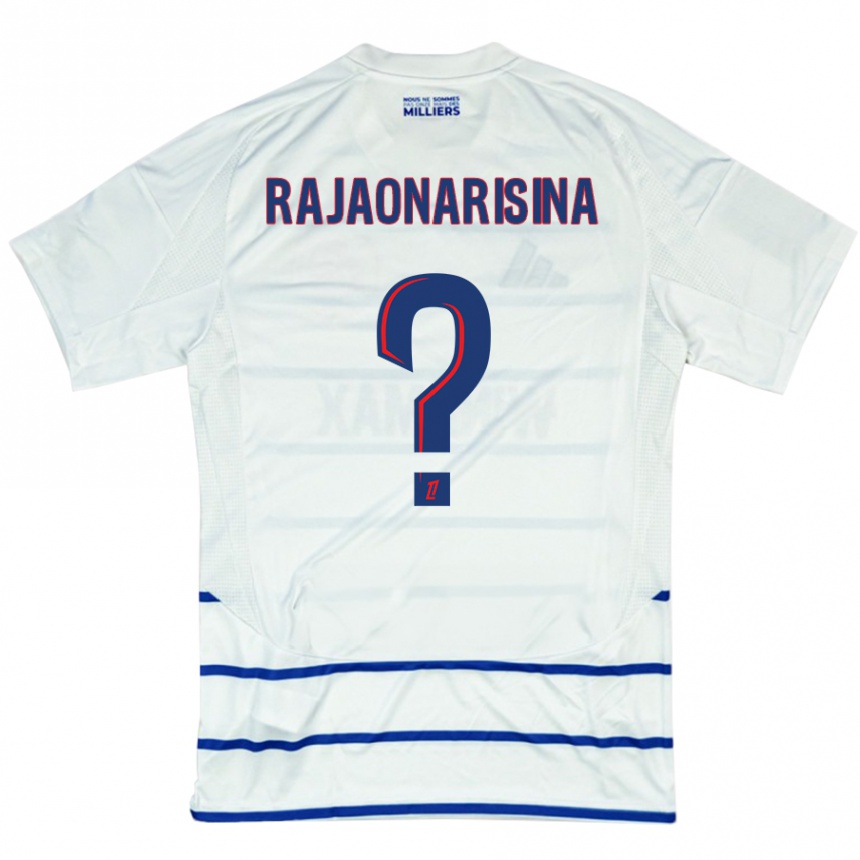 Kids Football Noah Rajaonarisina #0 White Blue Away Jersey 2024/25 T-Shirt