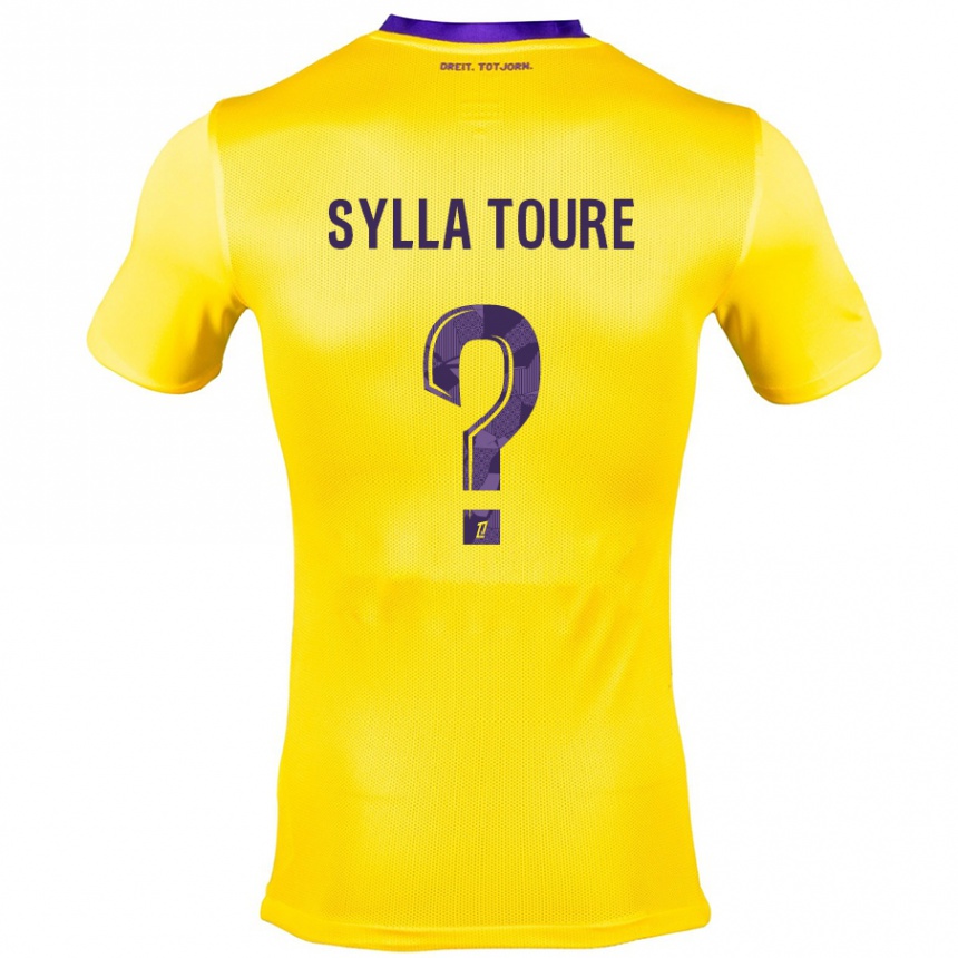 Kids Football Ismael Sylla Touré #0 Yellow Purple Away Jersey 2024/25 T-Shirt