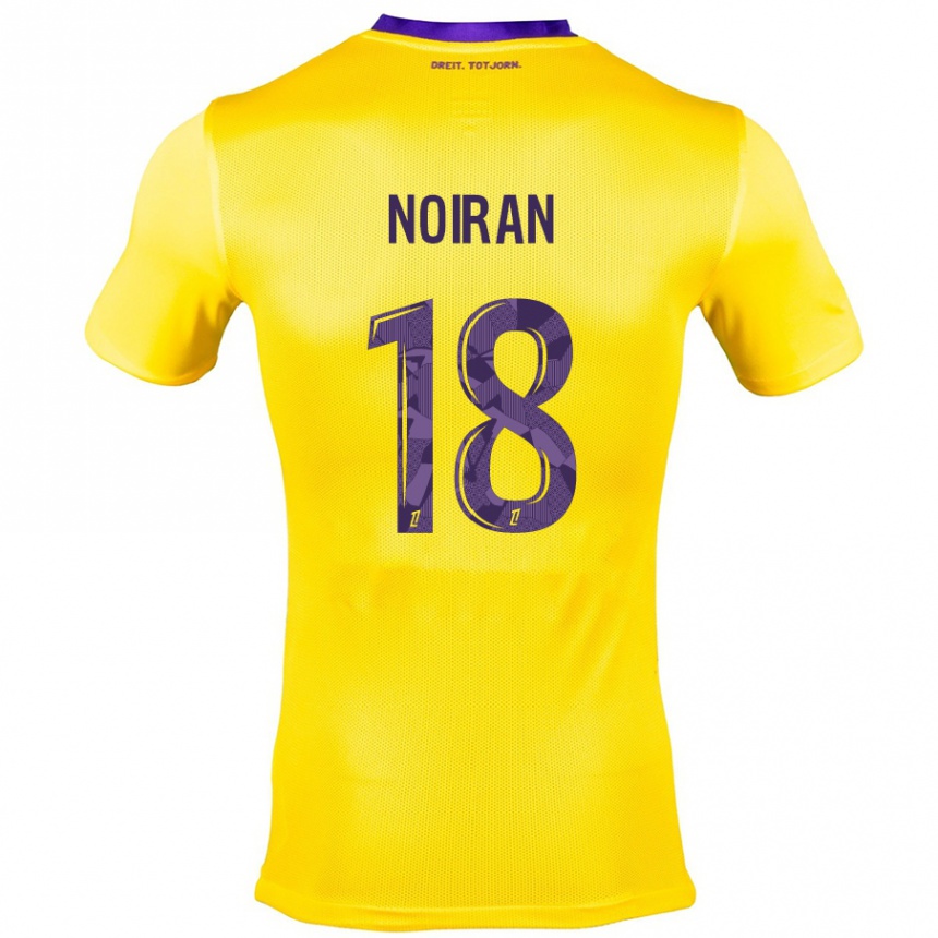 Kids Football Clara Noiran #18 Yellow Purple Away Jersey 2024/25 T-Shirt