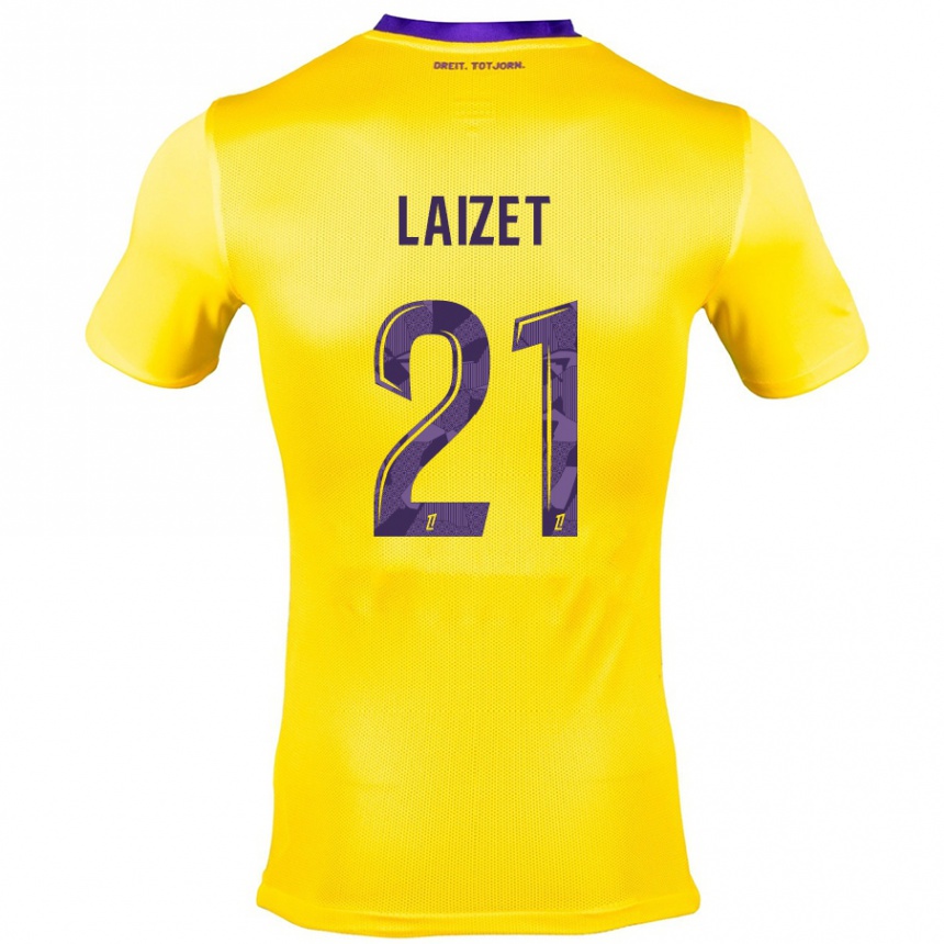 Kids Football Emma Laizet #21 Yellow Purple Away Jersey 2024/25 T-Shirt