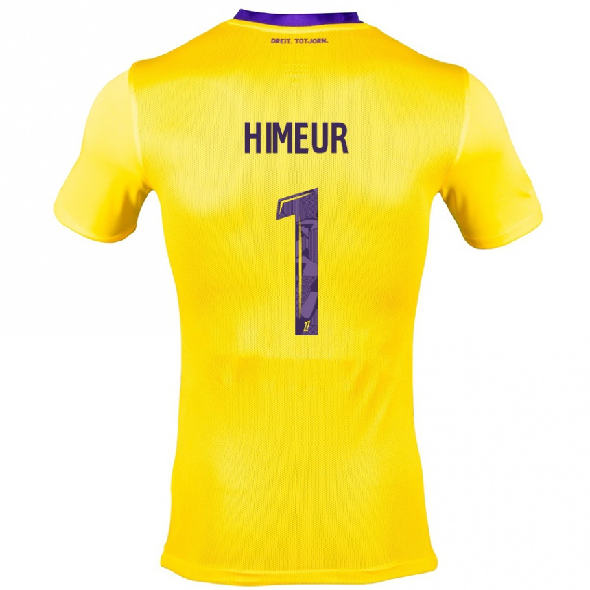 Kids Football Thomas Himeur #1 Yellow Purple Away Jersey 2024/25 T-Shirt