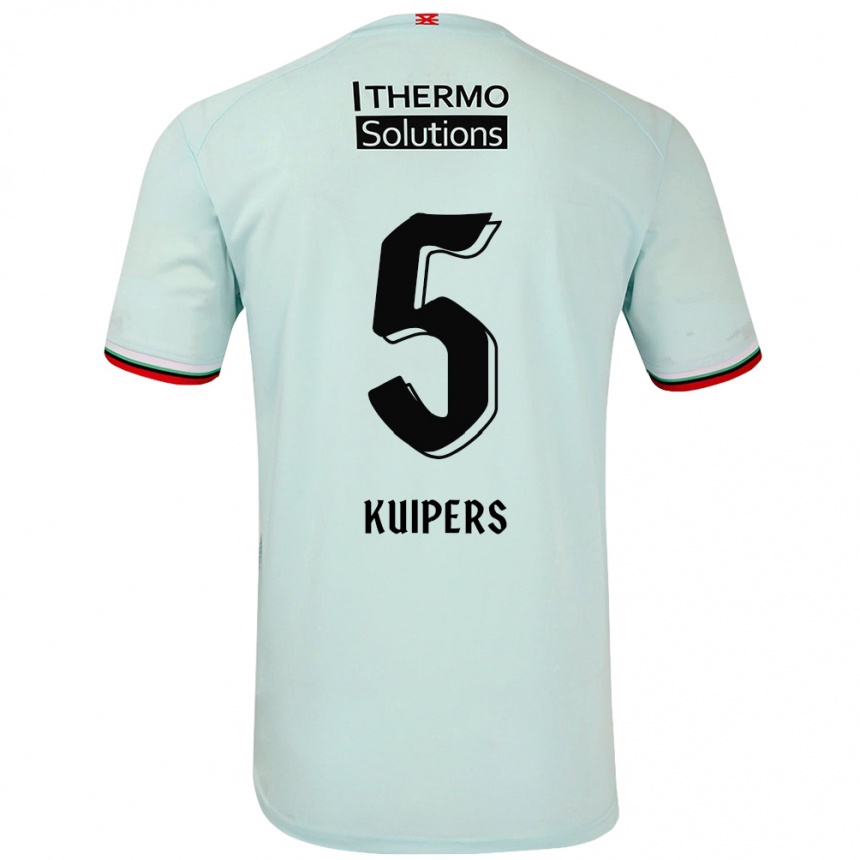 Kids Football Bas Kuipers #5 Light Green Away Jersey 2024/25 T-Shirt