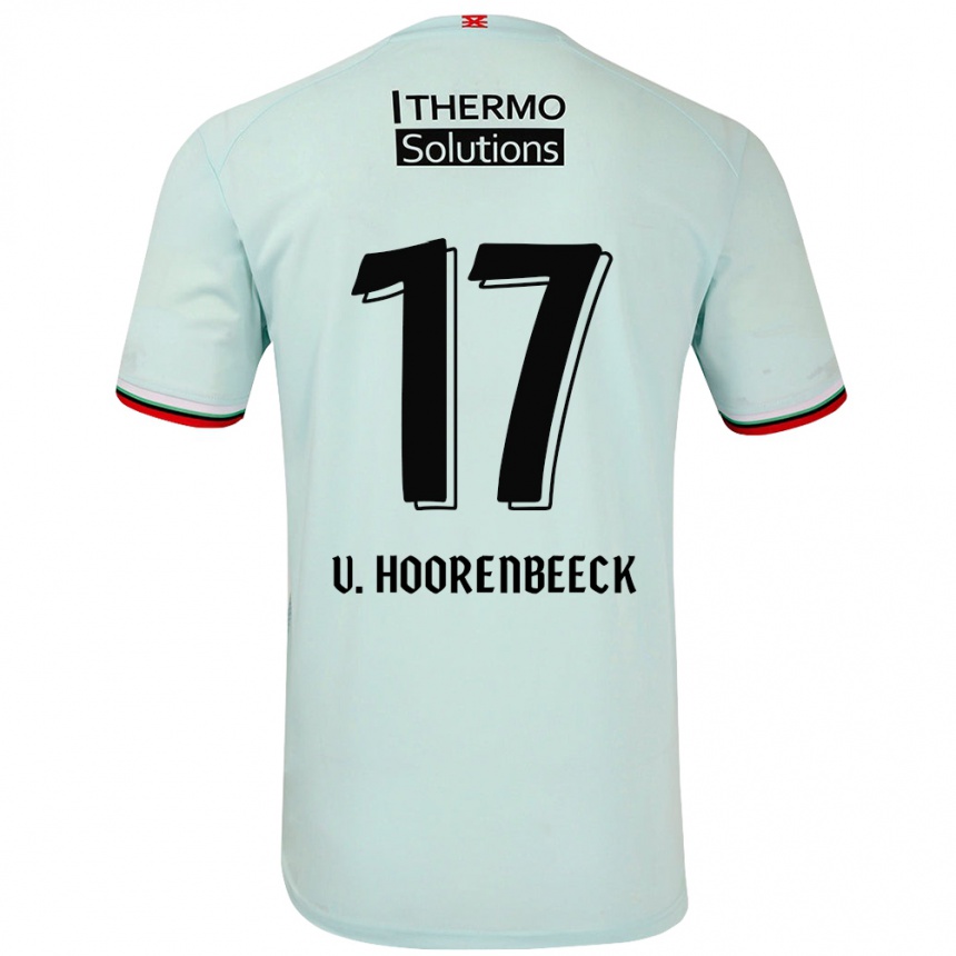 Kids Football Alec Van Hoorenbeeck #17 Light Green Away Jersey 2024/25 T-Shirt