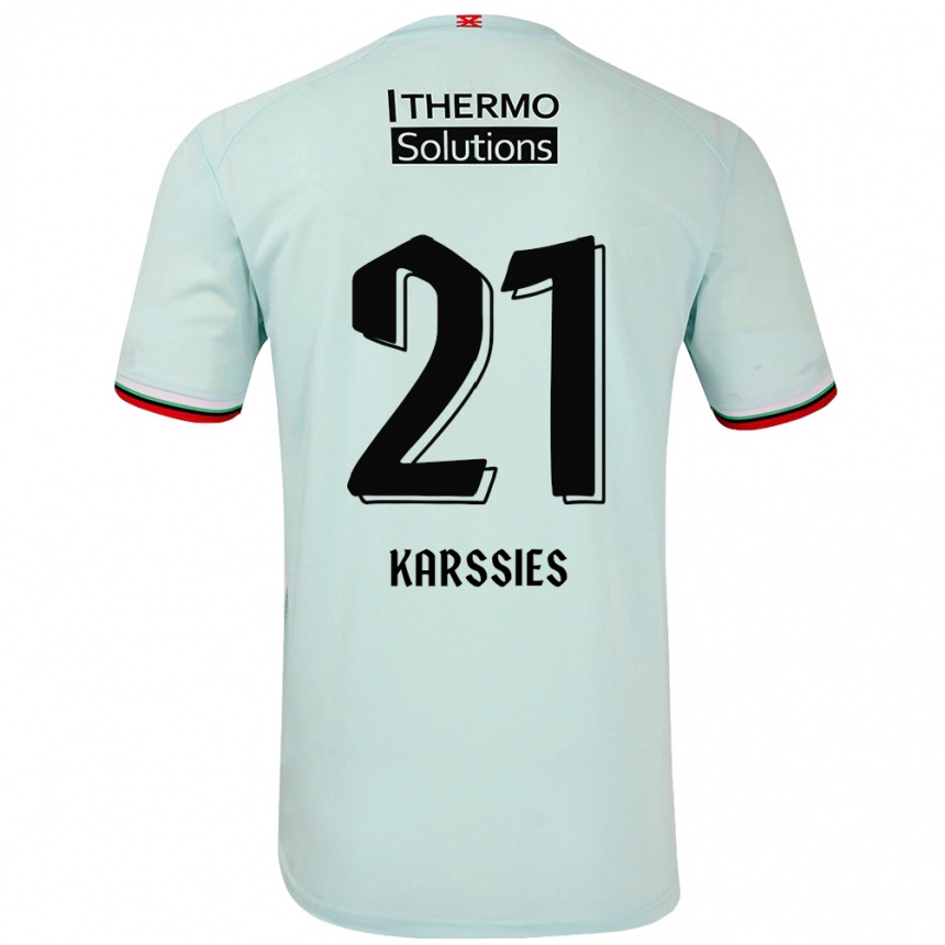 Kids Football Sam Karssies #21 Light Green Away Jersey 2024/25 T-Shirt