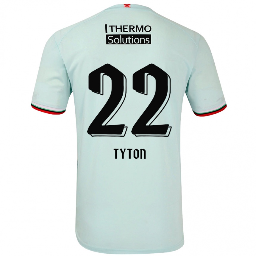 Kids Football Przemyslaw Tyton #22 Light Green Away Jersey 2024/25 T-Shirt