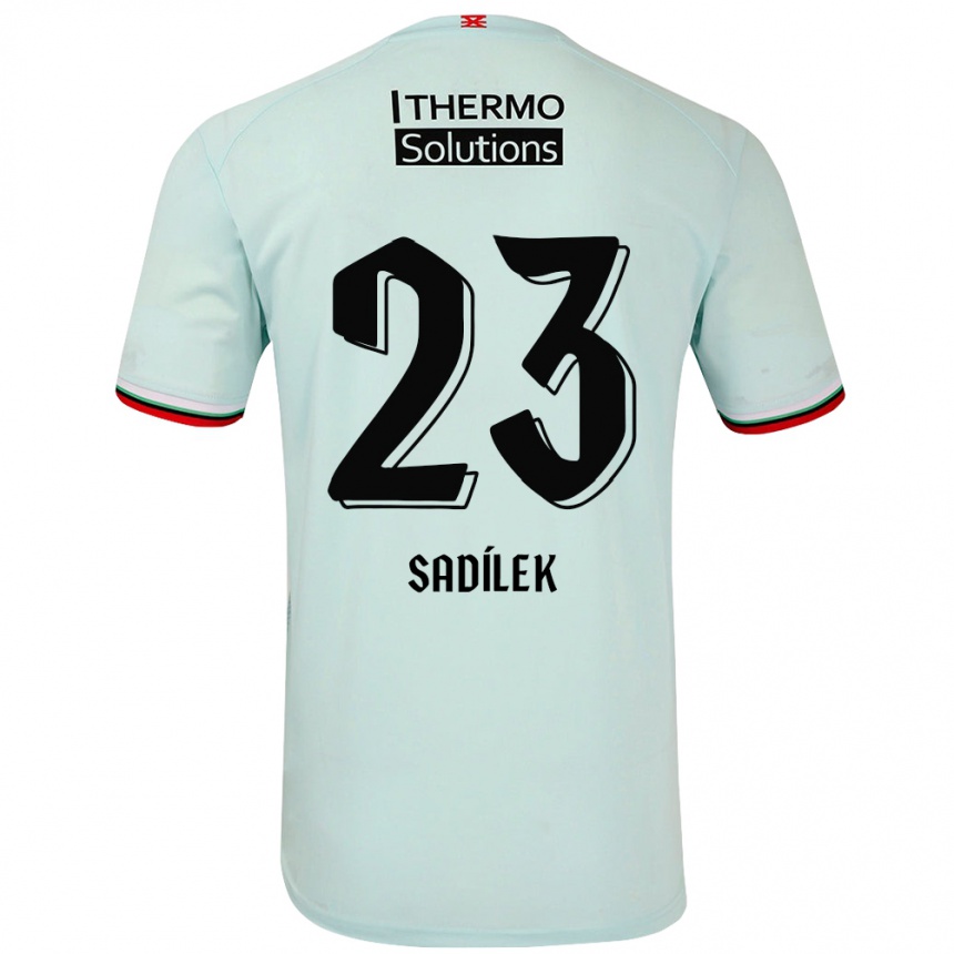 Kids Football Michal Sadilek #23 Light Green Away Jersey 2024/25 T-Shirt