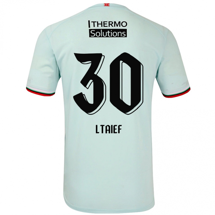 Kids Football Sayfallah Ltaief #30 Light Green Away Jersey 2024/25 T-Shirt