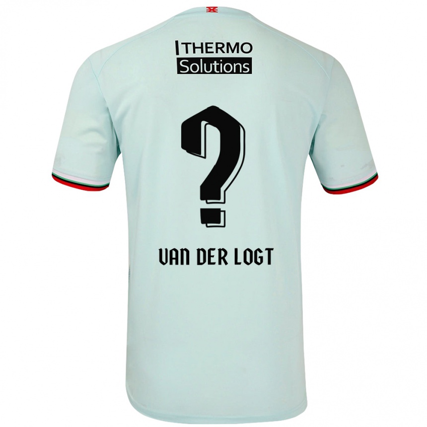 Kids Football Jim Van Der Logt #0 Light Green Away Jersey 2024/25 T-Shirt