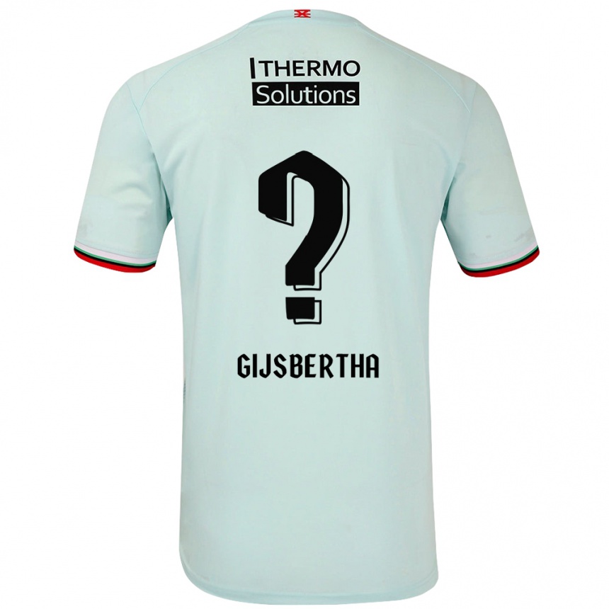 Kids Football Tyrese Gijsbertha #0 Light Green Away Jersey 2024/25 T-Shirt