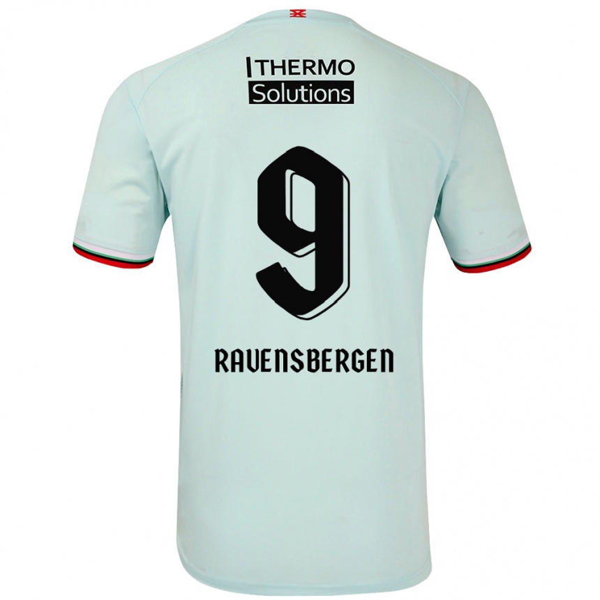 Kids Football Jaimy Ravensbergen #9 Light Green Away Jersey 2024/25 T-Shirt