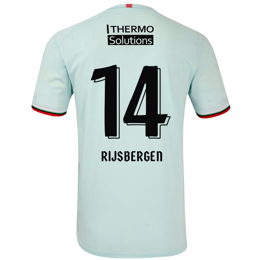 Kids Football Liz Rijsbergen #14 Light Green Away Jersey 2024/25 T-Shirt