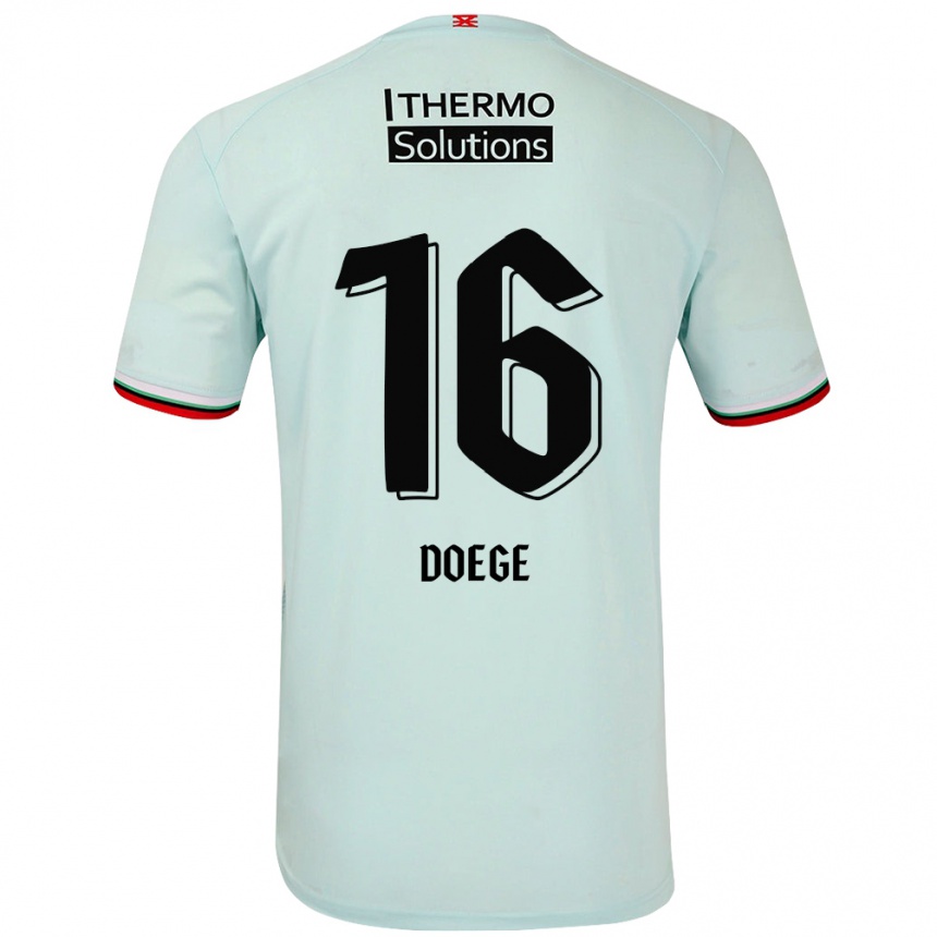 Kids Football Leonie Doege #16 Light Green Away Jersey 2024/25 T-Shirt