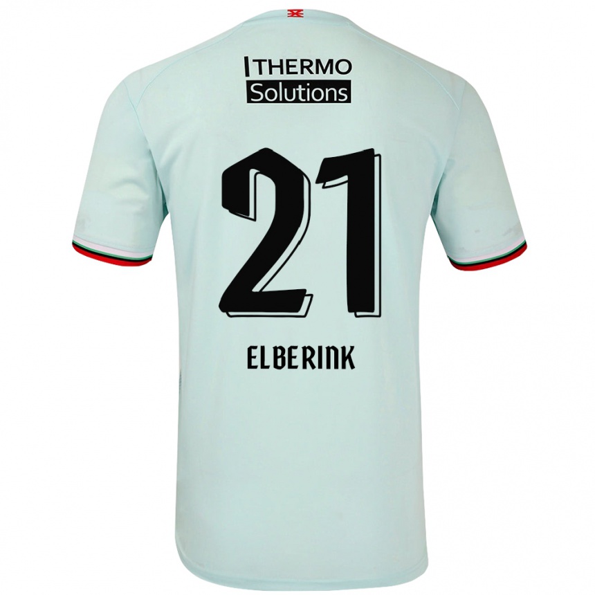 Kids Football Eva Oude Elberink #21 Light Green Away Jersey 2024/25 T-Shirt