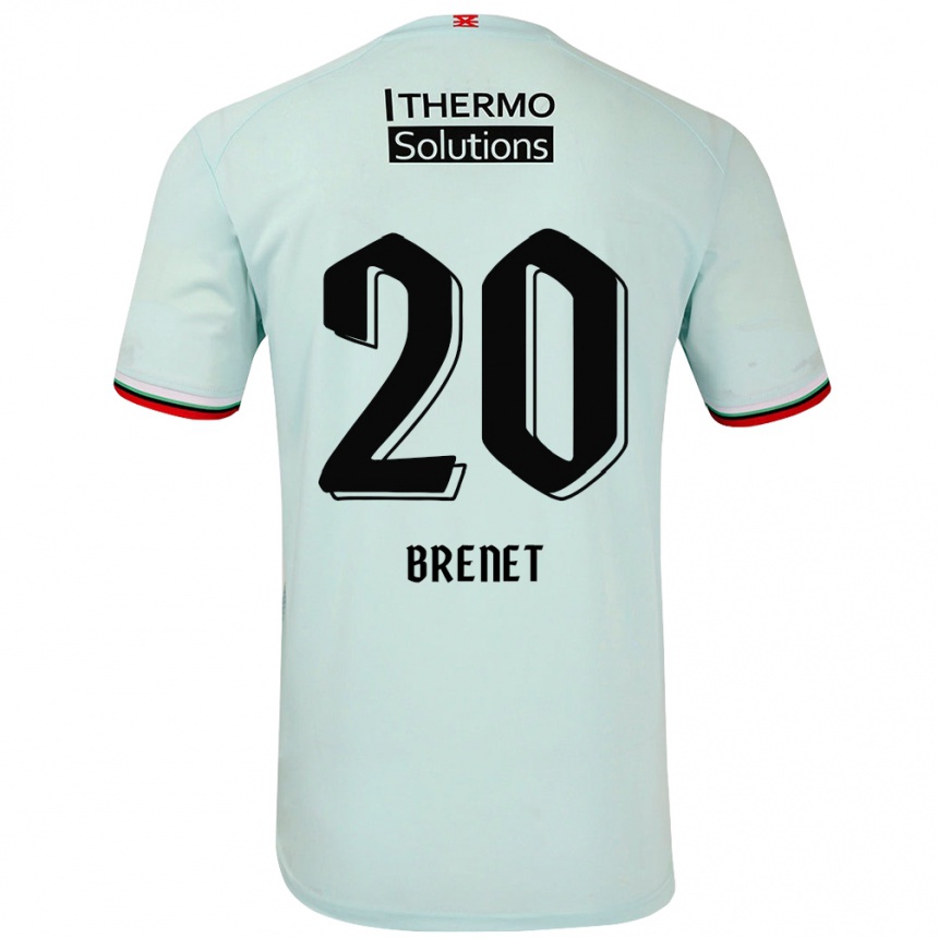 Kids Football Joshua Brenet #20 Light Green Away Jersey 2024/25 T-Shirt