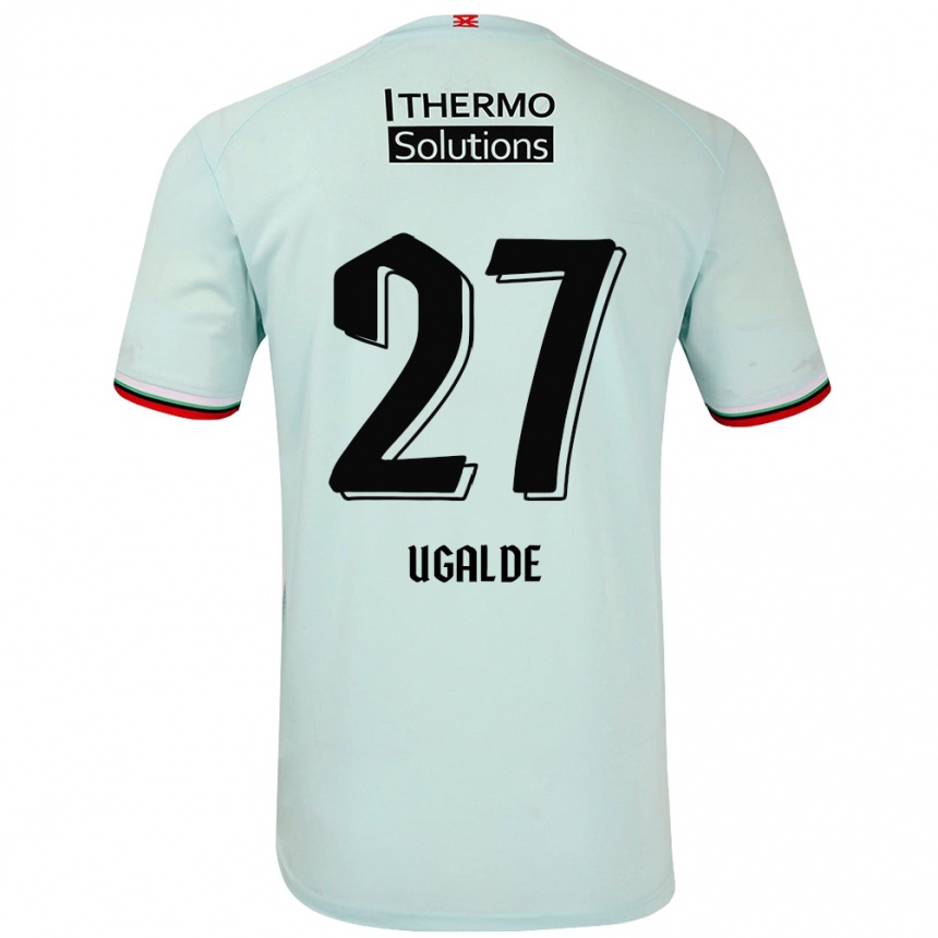 Kids Football Manfred Ugalde #27 Light Green Away Jersey 2024/25 T-Shirt