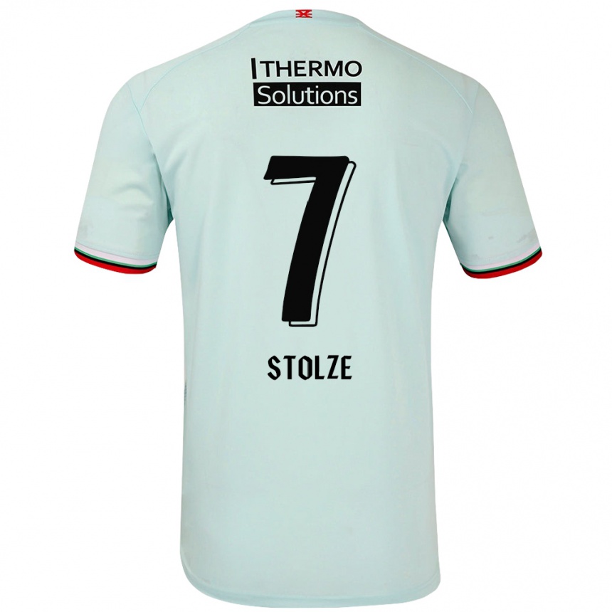 Kids Football Anna-Lena Stolze #7 Light Green Away Jersey 2024/25 T-Shirt