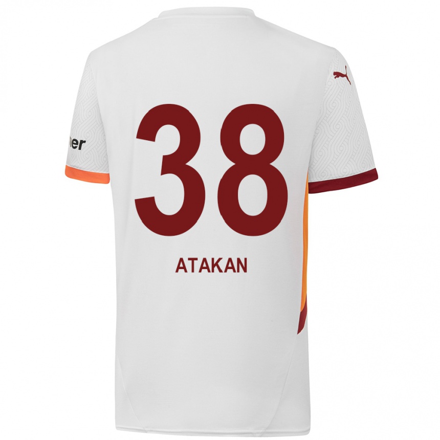 Kids Football Atakan Ordu #38 White Yellow Red Away Jersey 2024/25 T-Shirt