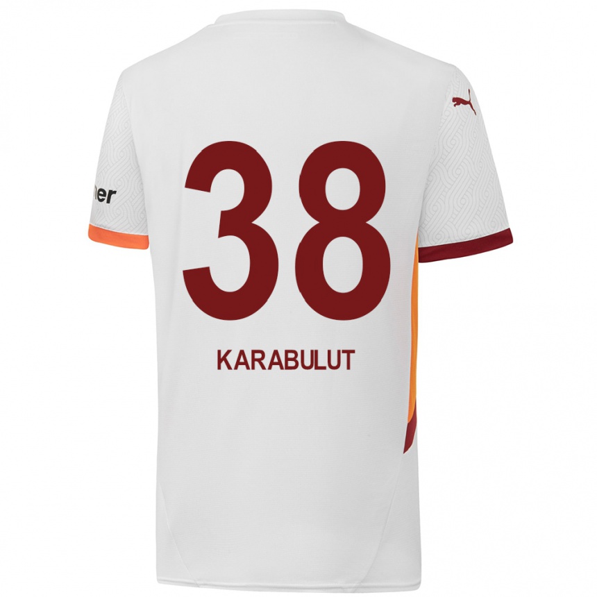 Kids Football Arzu Karabulut #38 White Yellow Red Away Jersey 2024/25 T-Shirt