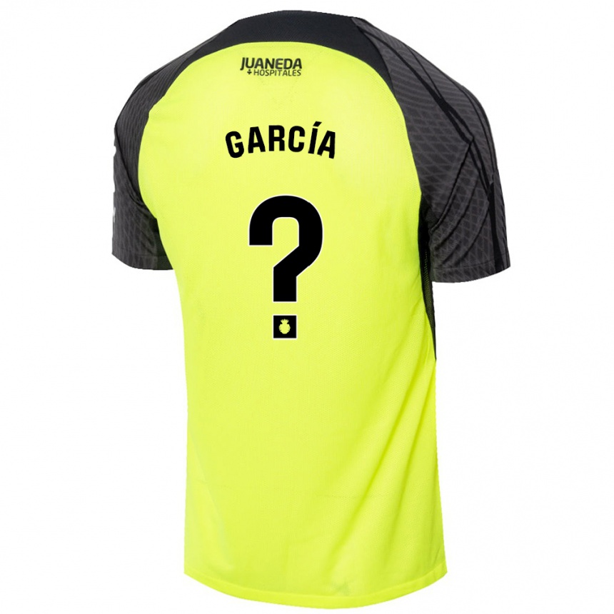 Kids Football Pere García #0 Fluorescent Green Black Away Jersey 2024/25 T-Shirt