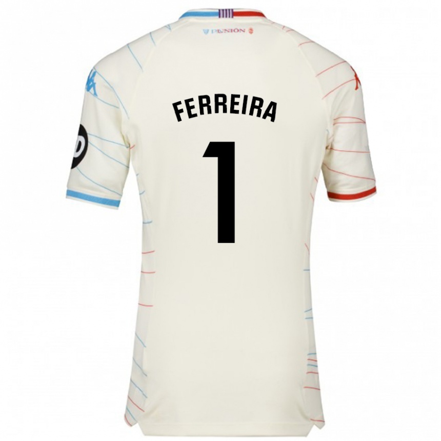 Kids Football André Ferreira #1 White Red Blue Away Jersey 2024/25 T-Shirt