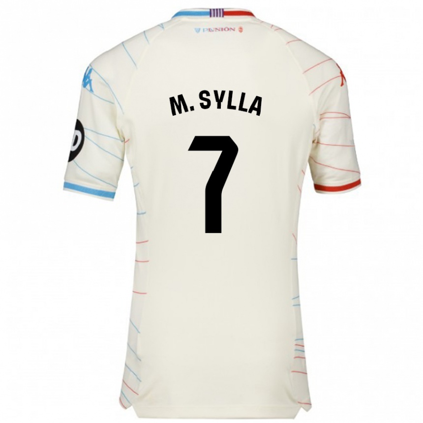 Kids Football Mamadou Sylla #7 White Red Blue Away Jersey 2024/25 T-Shirt