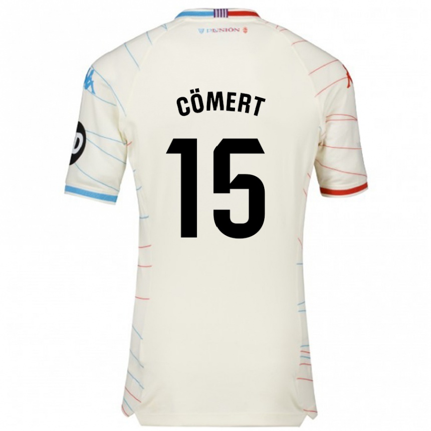 Kids Football Eray Cömert #15 White Red Blue Away Jersey 2024/25 T-Shirt