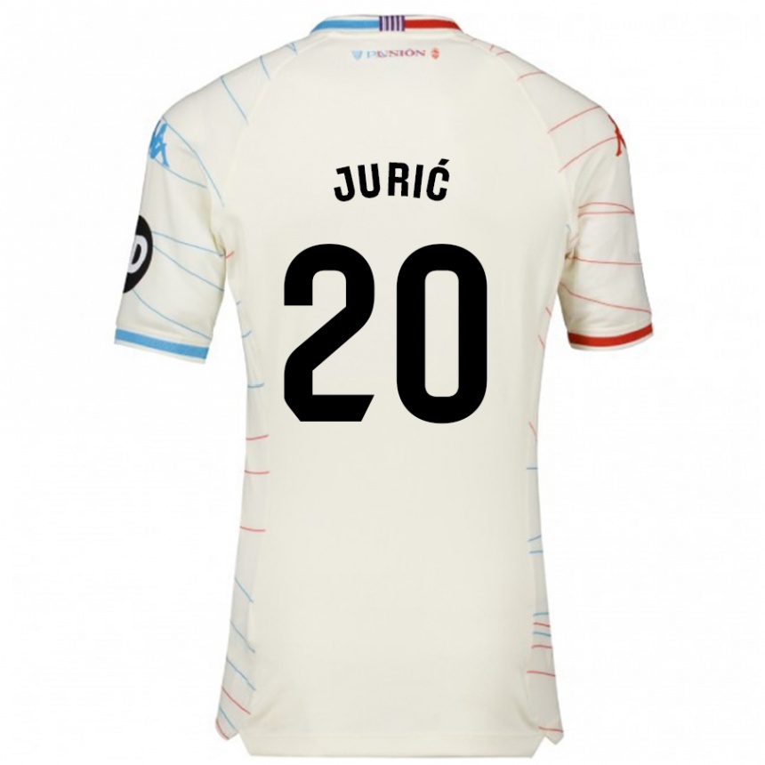 Kids Football Stanko Juric #20 White Red Blue Away Jersey 2024/25 T-Shirt