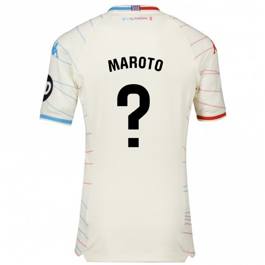 Kids Football Mario Maroto #0 White Red Blue Away Jersey 2024/25 T-Shirt