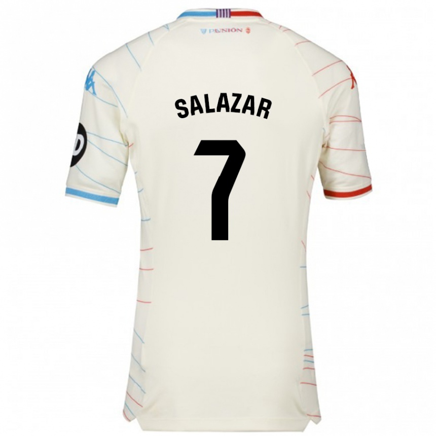 Kids Football Israel Salazar #7 White Red Blue Away Jersey 2024/25 T-Shirt