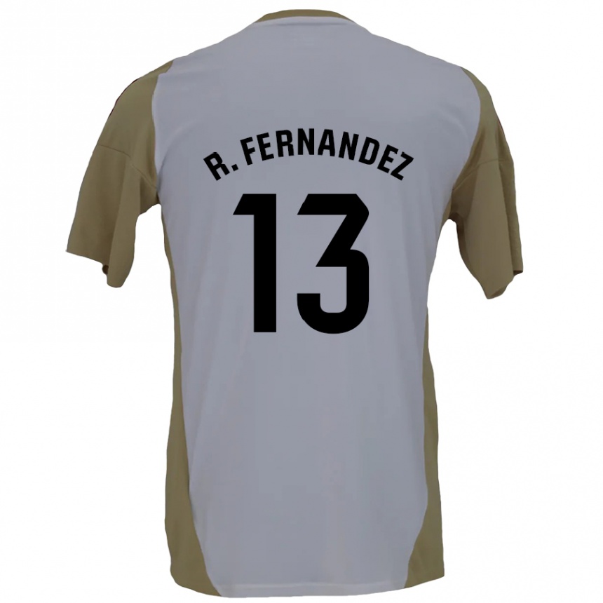 Kids Football Raúl Fernández #13 Brown White Away Jersey 2024/25 T-Shirt