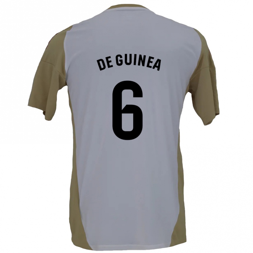 Kids Football Asier Ortiz De Guinea #6 Brown White Away Jersey 2024/25 T-Shirt