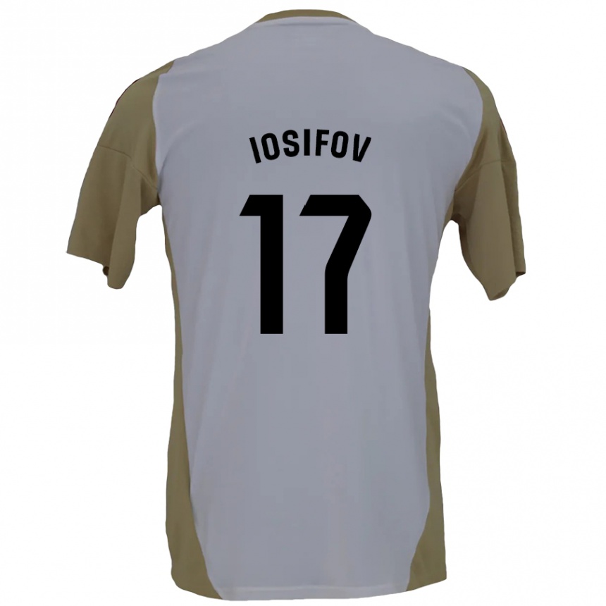 Kids Football Nikita Iosifov #17 Brown White Away Jersey 2024/25 T-Shirt