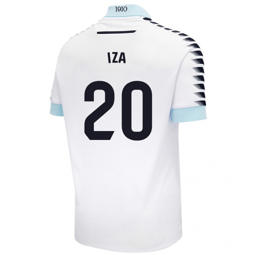 Kids Football Iza Carcelén #20 White Blue Away Jersey 2024/25 T-Shirt