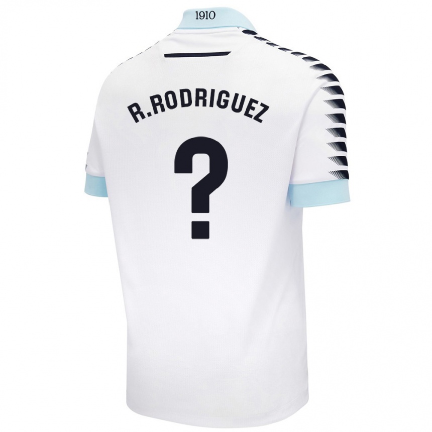 Kids Football Ramón Rodríguez #0 White Blue Away Jersey 2024/25 T-Shirt