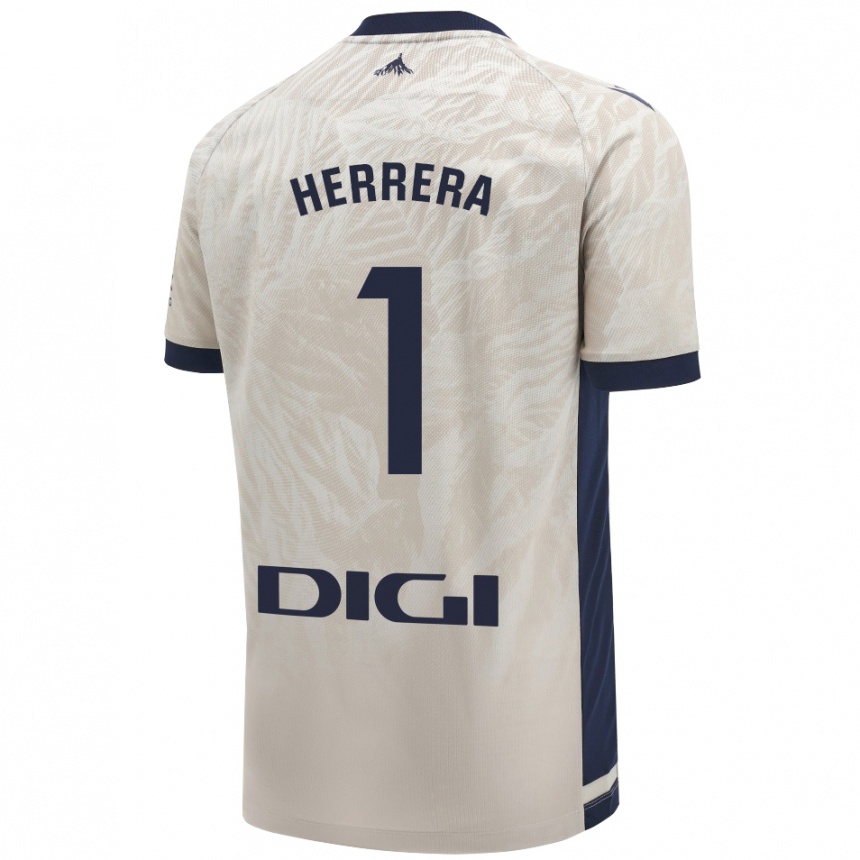 Kids Football Sergio Herrera #1 Light Gray Away Jersey 2024/25 T-Shirt