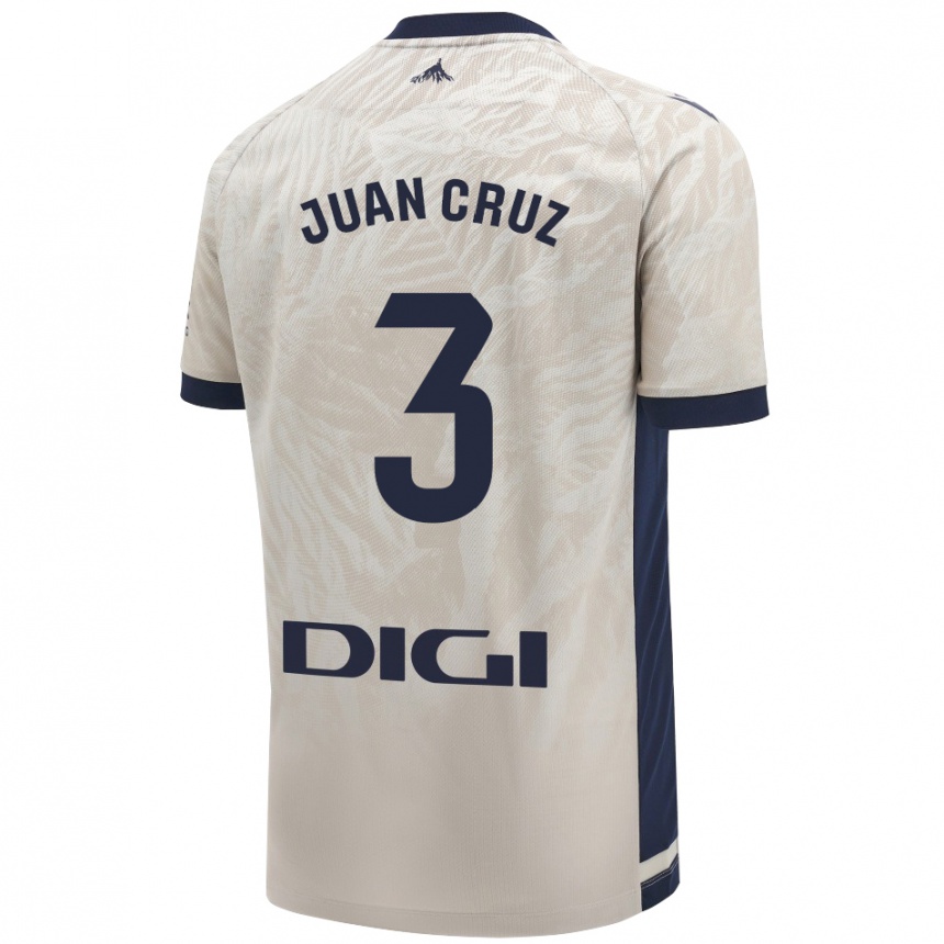 Kids Football Juan Cruz #3 Light Gray Away Jersey 2024/25 T-Shirt